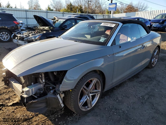 2019 Audi S5 Cabriolet Premium Plus with VIN WAUY4GF50KN001168, listed as a Copart auction lot 70566182 with NaN miles. Bid and sale history available at carsss.com. Image 1.