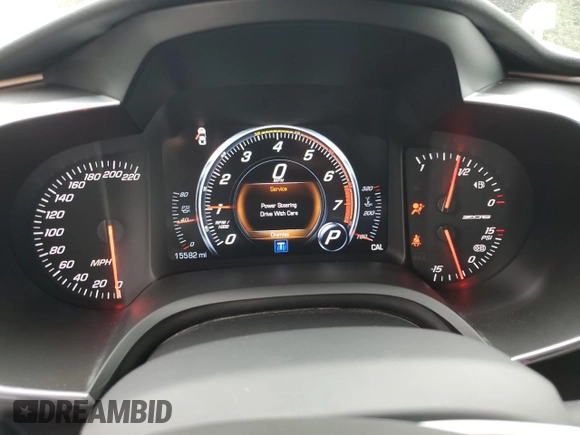 2019 Chevrolet Corvette Z06 2LZ with VIN 1G1YS2D65K5604990, listed as a Copart auction lot 72580304 with 15,582 mi miles and Salvage Title. Bid and sale history available at carsss.com. Image 9.