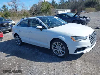 2015 Audi A3 2.0T Premium Plus with VIN WAUEFGFF5F1137539, listed as a IAAI auction lot 41740281 with 117,301 mi miles. Bid and sale history available at carsss.com. Image 1.
