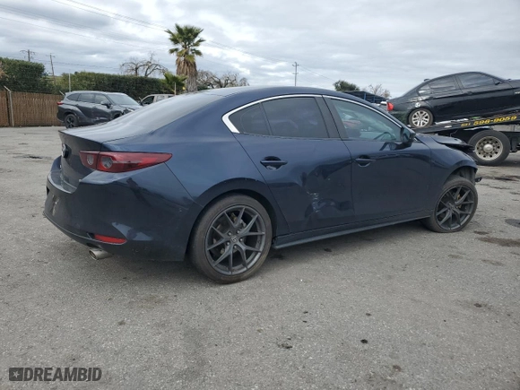 2019 Mazda Mazda3 Sedan w/Select Pkg with VIN JM1BPBAMXK1123450, listed as a Copart auction lot 44860605 with NaN miles and Salvage Title. Bid and sale history available at carsss.com. Image 3.