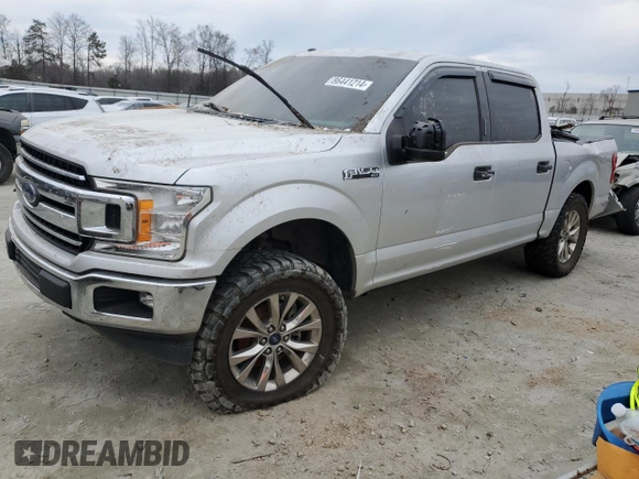2018 Ford F-150 XL with VIN 1FTEW1CB9JFC55137, listed as a Copart auction lot 86441214 with 85,254 mi miles and Salvage Title. Bid and sale history available at carsss.com. Image 1.