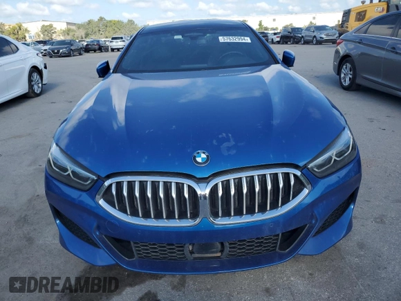 2020 BMW 8 Series 840i with VIN WBAGV2C01LCD29736, listed as a Copart auction lot 57632994 with 36,157 mi miles and Salvage Title. Bid and sale history available at DreamBid. Image 5.