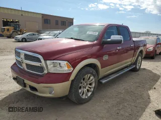 2015 Ram 1500 Laramie Longhorn with VIN 1C6RR7PMXFS545965, listed as a Copart auction lot 50152925 with 221,651 mi miles and Salvage title. Bid and sale history available at DreamBid. Image 1.