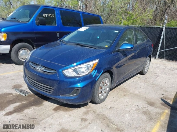 2016 Hyundai Accent SE with VIN KMHCT4AE9GU949616, listed as a IAAI auction lot 41978108 with 152,372 mi miles. Bid and sale history available at carsss.com. Image 2.