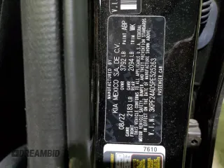 2023 Kia Forte LXS with VIN 3KPF24AD5PE525263, listed as a Copart auction lot 89342535 with 38,119 mi miles and Salvage Title. Bid and sale history available at carsss.com. Image 12.