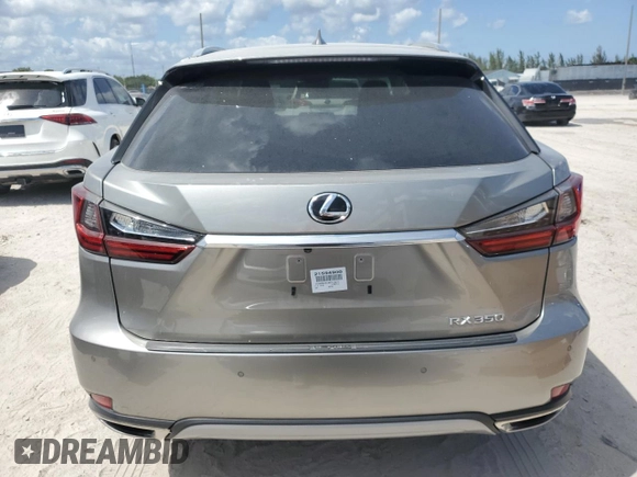 2021 Lexus RX 350 with VIN 2T2HZMAAXMC216274, listed as a Copart auction lot 53692375 with 20,678 mi miles and Salvage Title. Bid and sale history available at DreamBid. Image 6.