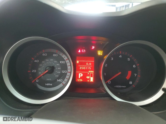 2008 Mitsubishi Lancer DE with VIN JA3AU16U78U007040, listed as a Copart auction lot 80557114 with 206,115 mi miles and Clean Title. Bid and sale history available at carsss.com. Image 9.