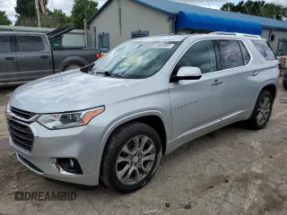 2018 Chevrolet Traverse Premier with VIN 1GNERKKW2JJ174339, listed as a Copart auction lot 59805965 with 80,301 mi miles and Salvage title. Bid and sale history available at DreamBid. Image 1.