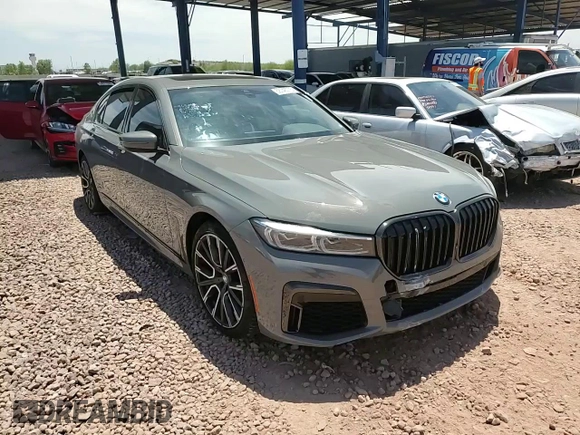 2022 BMW 7 Series 740i with VIN WBA7T2C01NCG99089, listed as a Copart auction lot 58748775 with 40,533 mi miles and Salvage title. Bid and sale history available at DreamBid. Image 13.
