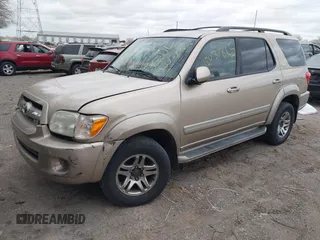 2005 Toyota Sequoia SR5 with VIN 5TDBT44A55S244712, listed as a IAAI auction lot 42037865 with 205,226 mi miles and . Bid and sale history available at DreamBid. Image 2.