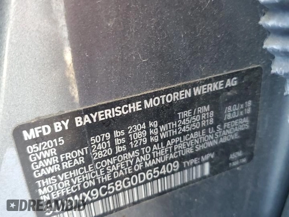 2016 BMW X3 xDrive28i z VIN 5UXWX9C58G0D65409, wystawiony jako Copart lot #56531765 z przebiegiem 110 447 mil mil oraz Szkoda całkowita • Salvage title. Historia ofert i sprzedaży dostępna na DreamBid. Obrazek 13.