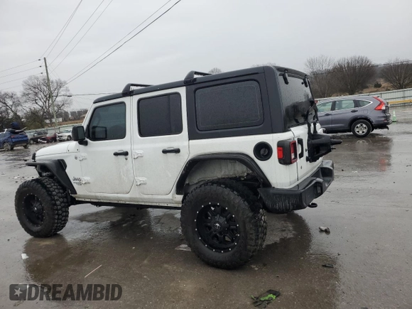2020 Jeep Wrangler Unlimited Sport with VIN 1C4HJXDG4LW240492, listed as a Copart auction lot 43196635 with 56,602 mi miles and Clean title. Bid and sale history available at DreamBid. Image 2.