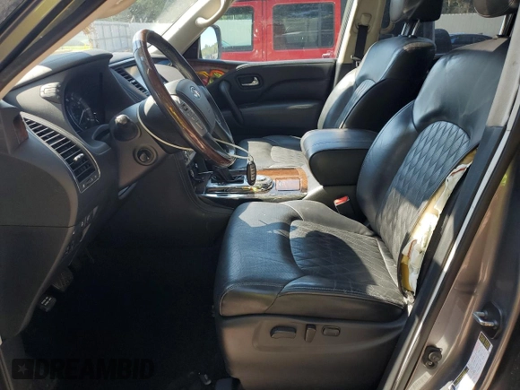 2018 Infiniti QX80 with VIN JN8AZ2ND7J9840781, listed as a Copart auction lot 66780154 with 124,351 mi miles and Salvage Title. Bid and sale history available at carsss.com. Image 7.