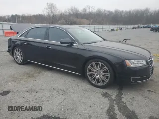 2015 Audi A8 L 3.0T with VIN WAU3GAFD3FN001094, listed as a Copart auction lot 49264345 with 87,184 mi miles and Salvage Title. Bid and sale history available at carsss.com. Image 4.