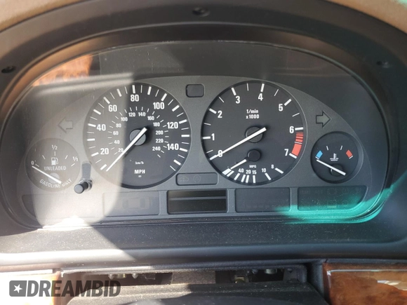2000 BMW 5 Series 528iA with VIN WBADM6345YGU18707, listed as a Copart auction lot 63293814 with 0 mi miles and Salvage Title. Bid and sale history available at carsss.com. Image 9.