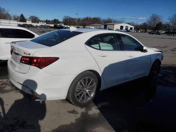 2020 Acura TLX with VIN 19UUB2F36LA001727, listed as a Copart auction lot 86689434 with 62,981 mi miles and Salvage Title. Bid and sale history available at carsss.com. Image 3.