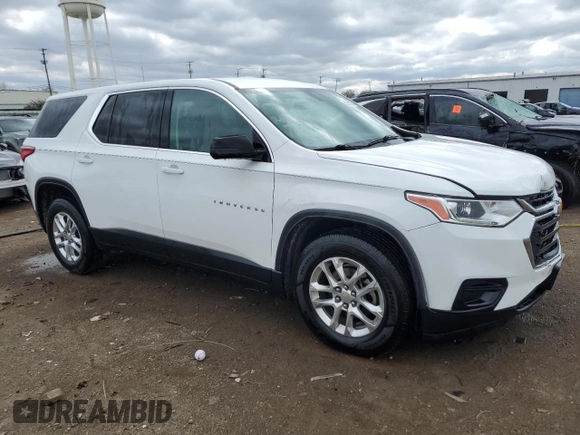 2018 Chevrolet Traverse LS with VIN 1GNERFKW9JJ147873, listed as a Copart auction lot 53361215 with 117,033 mi miles and Salvage title. Bid and sale history available at DreamBid. Image 4.