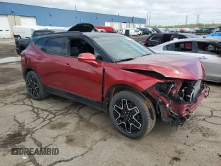 2024 Chevrolet Blazer RS with VIN 3GNKBKRS5RS194475, listed as a Copart auction lot 55123695 with 6,341 mi miles and Clean title. Bid and sale history available at DreamBid. Image 4.