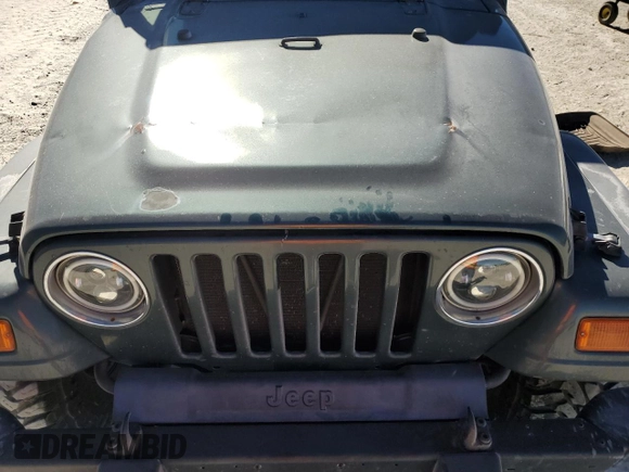 2002 Jeep Wrangler Sahara with VIN 1J4FA59S02P761365, listed as a Copart auction lot 81899144 with 208,429 mi miles and Salvage title. Bid and sale history available at DreamBid. Image 12.