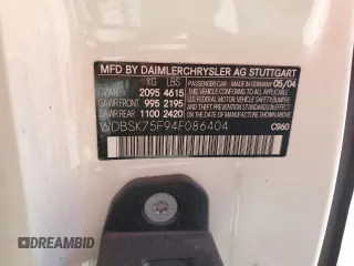 2004 Mercedes-Benz SL 500 z VIN WDBSK75F94F086404, wystawiony jako Copart lot #48960275 z przebiegiem 98 019 mil mil oraz Szkoda całkowita • Salvage title. Historia ofert i sprzedaży dostępna na DreamBid. Obrazek 12.