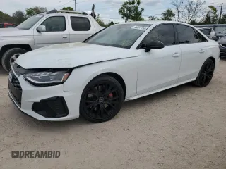 2021 Audi S4 Premium Plus with VIN WAUB4AF49MA030608, listed as a Copart auction lot 46857154 with 45,692 mi miles. Bid and sale history available at carsss.com. Image 1.