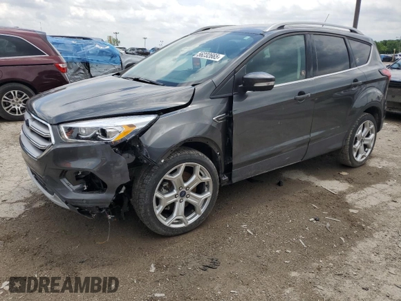 2019 Ford Escape Titanium with VIN 1FMCU0J93KUA81968, listed as a Copart auction lot 56232665 with 26,631 mi miles and Salvage title. Bid and sale history available at DreamBid. Image 1.
