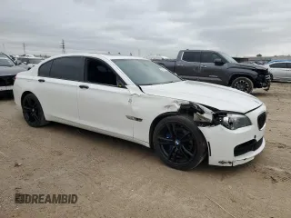 2015 BMW 7 Series 740Li with VIN WBAYE4C52FD947008, listed as a Copart auction lot 45206035 with 123,551 mi miles and Salvage Title. Bid and sale history available at DreamBid. Image 4.
