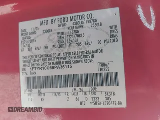 2006 Ford Ranger XL with VIN 1FTYR10U66PA36115, listed as a IAAI auction lot 42130837 with 116,807 mi miles and . Bid and sale history available at DreamBid. Image 9.