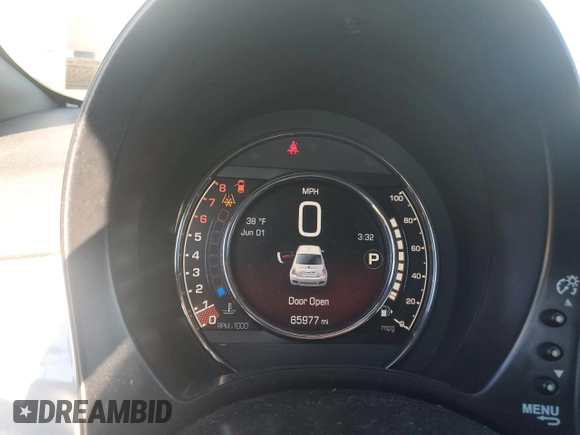 2016 FIAT 500 Sport with VIN 3C3CFFBR3GT177184, listed as a Copart auction lot 88758625 with 65,977 mi miles and Salvage title. Bid and sale history available at DreamBid. Image 9.