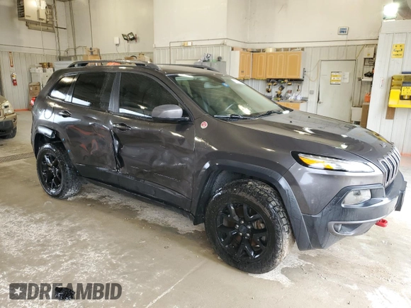 2017 Jeep Cherokee Trailhawk L Plus with VIN 1C4PJMBB6HW564908, listed as a Copart auction lot 72914244 with 0 mi miles and Salvage Title. Bid and sale history available at carsss.com. Image 4.