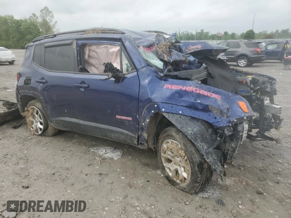 2017 Jeep Renegade Latitude with VIN ZACCJBBB3HPG47518, listed as a Copart auction lot 56196705 with Not provided miles and Non repairable. Bid and sale history available at DreamBid. Image 4.
