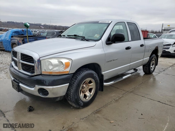 2006 Dodge Ram 1500 ST with VIN 1D7HA18K86J244595, listed as a Copart auction lot 43955415 with 119,541 mi miles and Salvage Title. Bid and sale history available at carsss.com. Image 1.