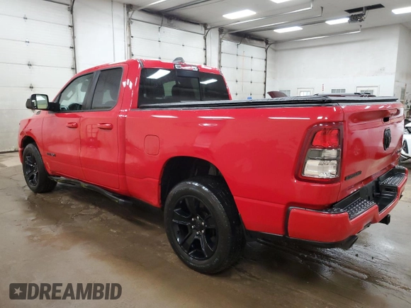 2021 Ram 1500 Big Horn with VIN 1C6SRFBT6MN771958, listed as a Copart auction lot 56236575 with 76,090 mi miles and Salvage title. Bid and sale history available at DreamBid. Image 2.