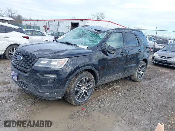2019 Ford Explorer Sport with VIN 1FM5K8GTXKGA04769, listed as a IAAI auction lot 41651177 with 82,801 mi miles and . Bid and sale history available at DreamBid. Image 17.
