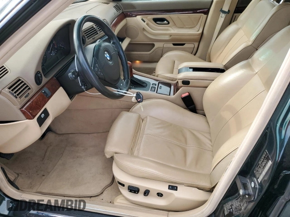 2001 BMW 7 Series 740i с VIN WBAGG83401DN86357, выставлен на аукционе Copart как лот 49689955 с пробегом Не указан миль и Списание • Salvage title. История ставок и продаж доступна на DreamBid. Изображение 8.
