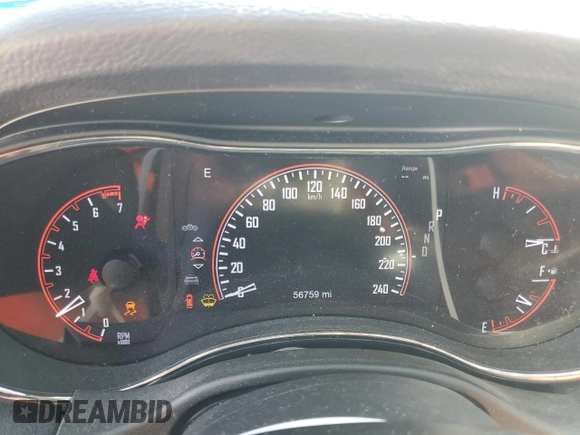 2020 Dodge Durango GT with VIN 1C4RDHDGXLC166188, listed as a Copart auction lot 81383024 with 56,759 mi miles and Salvage title. Bid and sale history available at DreamBid. Image 9.