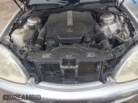 2004 Mercedes-Benz S-Class 4.3L with VIN WDBNG70J34A388195, listed as a Copart auction lot 44254255 with 0 mi miles and Salvage Title. Bid and sale history available at carsss.com. Image 11.