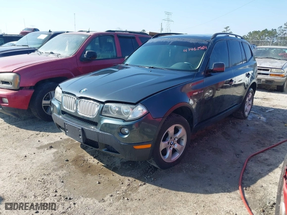 2007 BMW X3 3.0si with VIN WBXPC93487WF24308, listed as a IAAI auction lot 41462964 with 166,579 mi miles. Bid and sale history available at carsss.com. Image 2.