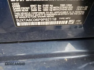 2023 BMW X5 xDrive45e with VIN 5UXTA6C06P9P92118, listed as a Copart auction lot 51798505 with Not provided miles and Salvage title. Bid and sale history available at DreamBid. Image 15.