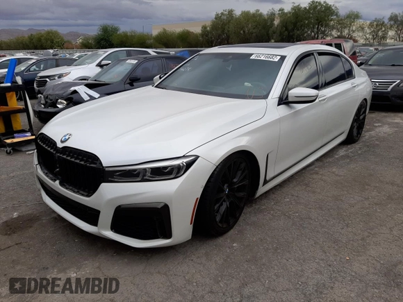 2020 BMW 7 Series 740i with VIN WBA7T2C01LGF96616, listed as a Copart auction lot 66216682 with 47,310 mi miles. Bid and sale history available at carsss.com. Image 2.
