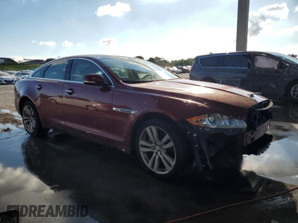 2011 Jaguar XJ with VIN SAJWA1CB4BLV07268, listed as a Copart auction lot 46994555 with 102,432 mi miles and Salvage title. Bid and sale history available at DreamBid. Image 4.
