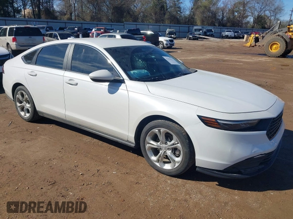 2023 Honda Accord Sedan LX with VIN 1HGCY1F25PA025566, listed as a IAAI auction lot 41631112 with 42,674 mi miles. Bid and sale history available at carsss.com. Image 1.