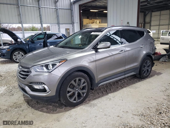 2017 Hyundai Santa Fe Sport 2.0T Ultimate with VIN 5XYZWDLA7HG446007, listed as a Copart auction lot 78640254 with 79,016 mi miles and Salvage Title. Bid and sale history available at carsss.com. Image 1.