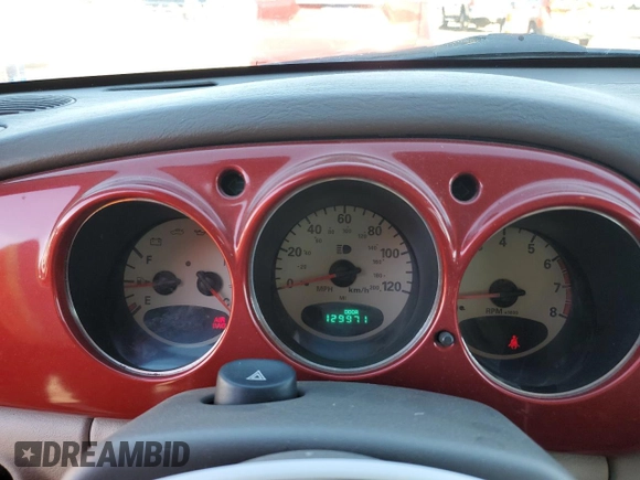 2001 Chrysler PT Cruiser with VIN 3C8FY4BB01T592155, listed as a Copart auction lot 80215924 with 129,971 mi miles and Clean Title. Bid and sale history available at DreamBid. Image 9.