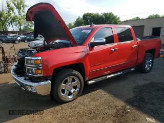 2015 Chevrolet Silverado 1500 LTZ with VIN 3GCUKSEC5FG153410, listed as a Copart auction lot 62053294 with 215,180 mi miles and Salvage Title. Bid and sale history available at carsss.com. Image 1.