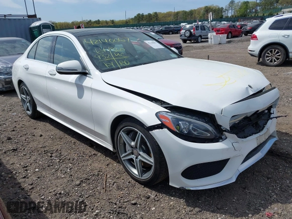 2016 Mercedes-Benz C 300 Luxury with VIN 55SWF4KB1GU109382, listed as a IAAI auction lot 42140067 with 64,932 mi miles and . Bid and sale history available at carsss.com. Image 1.