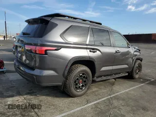 2025 Toyota Sequoia SR5 with VIN 7SVAAABA5SX053838, listed as a Copart auction lot 43636405 with 1,553 mi miles and Salvage Title. Bid and sale history available at carsss.com. Image 3.