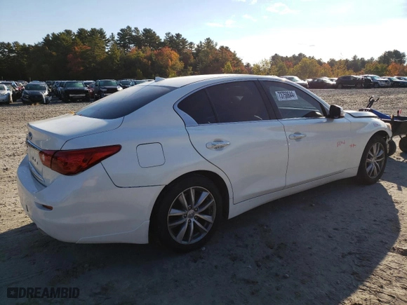2015 Infiniti Q50 with VIN JN1BV7AR9FM396109, listed as a Copart auction lot 73750644 with 138,477 mi miles and Salvage Title. Bid and sale history available at carsss.com. Image 3.
