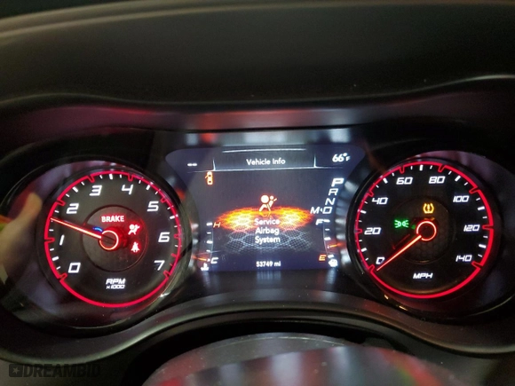 2023 Dodge Charger GT with VIN 2C3CDXHG3PH607144, listed as a Copart auction lot 53282815 with 53,749 mi miles and Salvage Title. Bid and sale history available at carsss.com. Image 9.