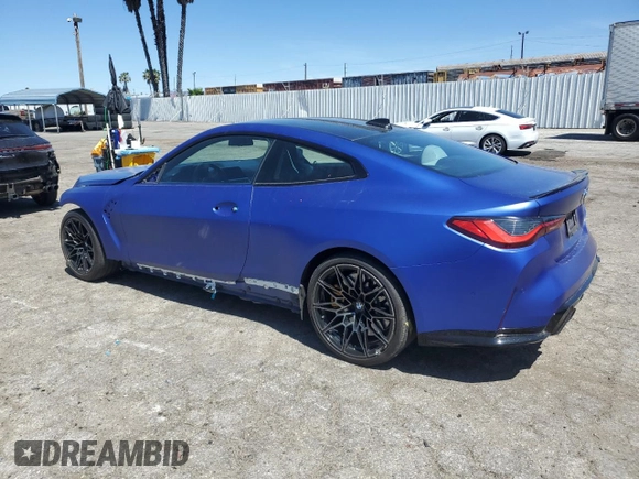 2021 BMW M4 Competition with VIN WBS33AZ03MCG77153, listed as a Copart auction lot 49113644 with 21,147 mi miles and Salvage Title. Bid and sale history available at carsss.com. Image 2.